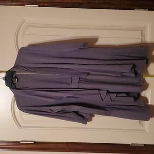 Cardigan with ruffles gray